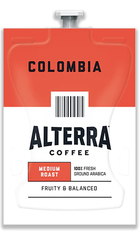 Alterra Coffees for Flavia Creation Drinks Station by Mars. Coffee lovers paradise of variety, easy use, & no coffee mess!  Experience all the benefits of coffee without the hassles with our full selection of Alterra Coffees filterpacks. - Alterra Colombia Coffee for Flavia by Lavazza