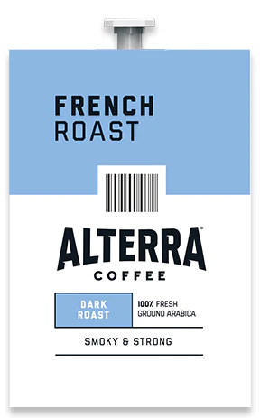 Alterra Coffees for Flavia Creation Drinks Station by Mars. Coffee lovers paradise of variety, easy use, & no coffee mess!  Experience all the benefits of coffee without the hassles with our full selection of Alterra Coffees filterpacks. - Alterra French Roast Coffee for Flavia by Lavazza