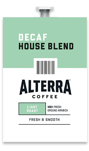 Alterra Coffees for Flavia Creation Drinks Station by Mars. Coffee lovers paradise of variety, easy use, & no coffee mess!  Experience all the benefits of coffee without the hassles with our full selection of Alterra Coffees filterpacks. - Alterra House Blend Decaf Coffee for Flavia by Lavazza